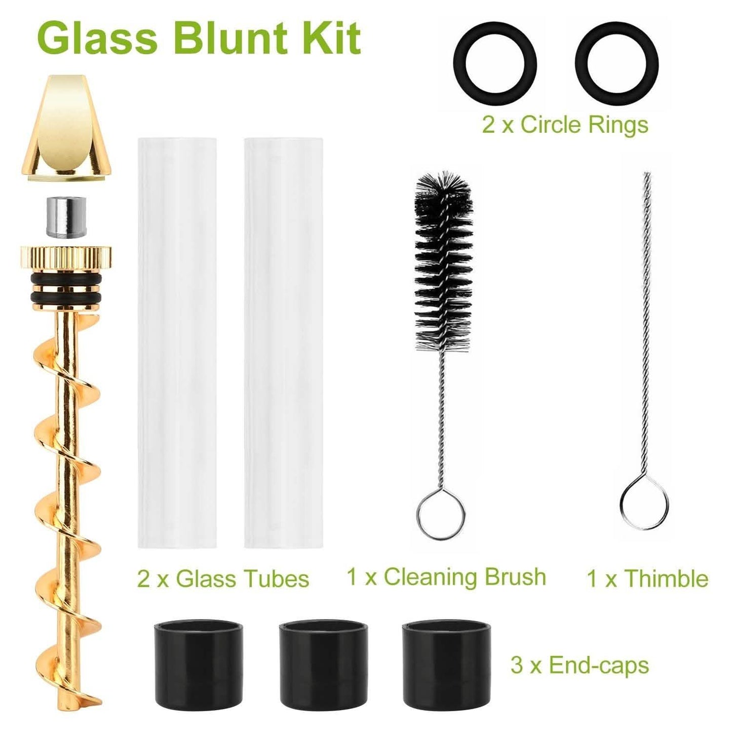 7-in-1 Grinder Blunt Kit mit Raucher-Metallspitzen-Reinigungsbürste