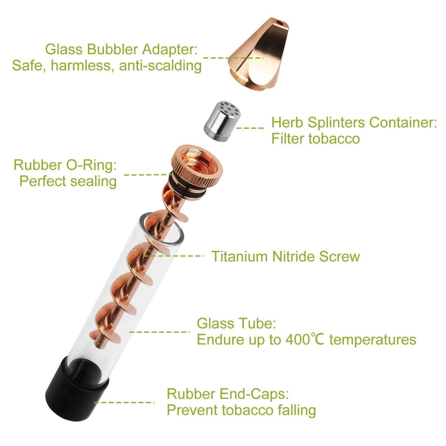 7-in-1 Grinder Blunt Kit mit Raucher-Metallspitzen-Reinigungsbürste