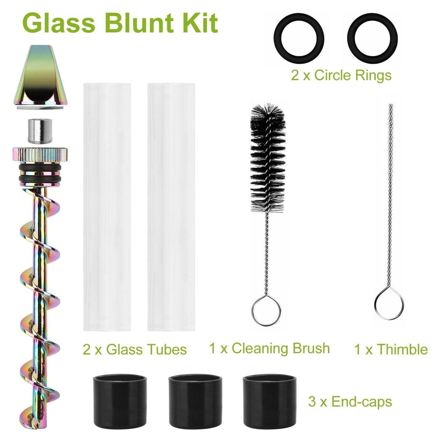 7-in-1 Grinder Blunt Kit mit Raucher-Metallspitzen-Reinigungsbürste