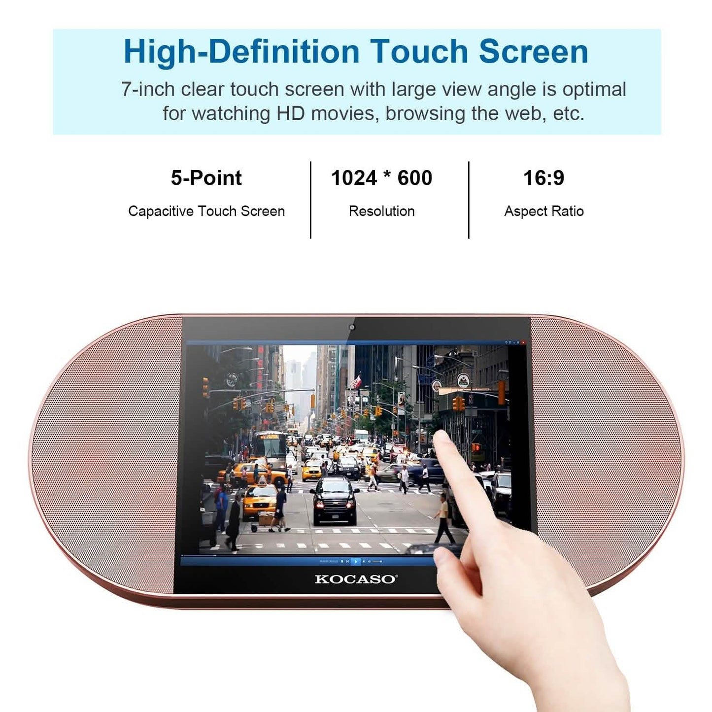 7-Zoll Touchscreen Android Tablet PC mit kabellosem Lautsprecher