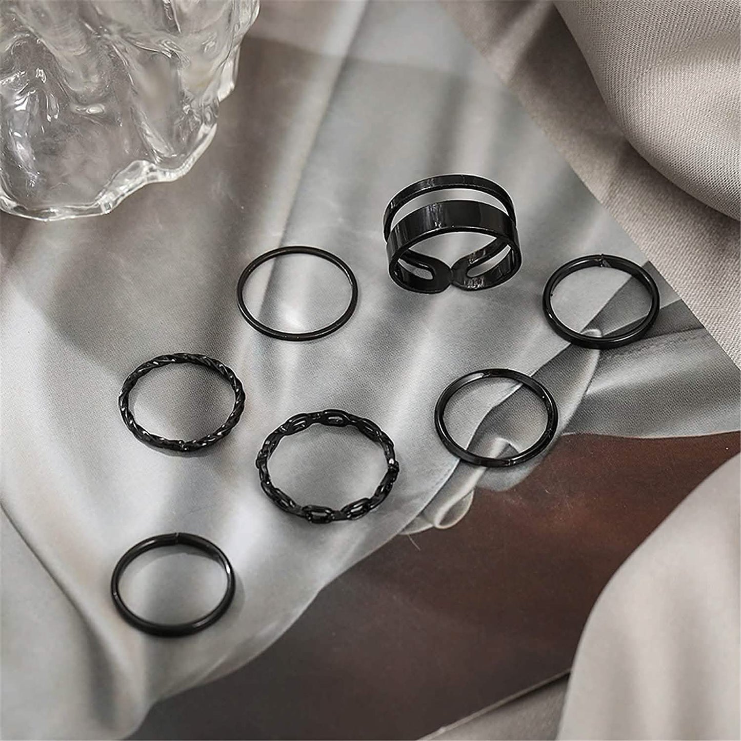 7-teilig: Damen-Goldknöchelring-Set