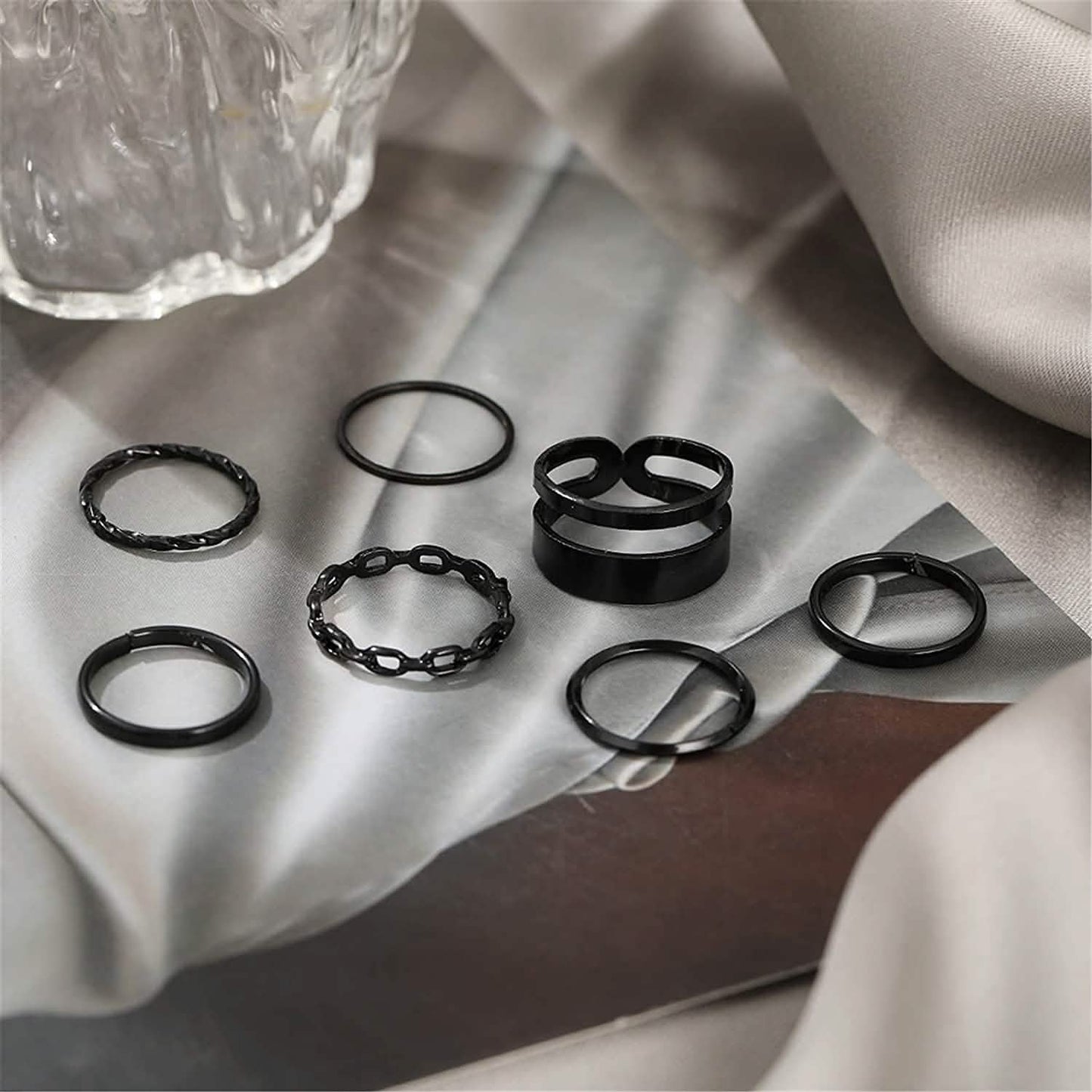 7-teilig: Damen-Goldknöchelring-Set