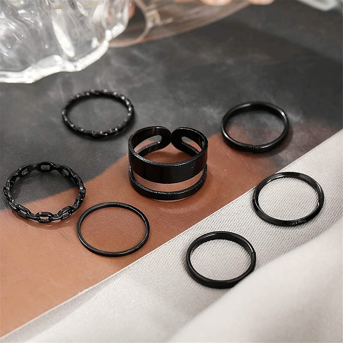 7-teilig: Damen-Goldknöchelring-Set