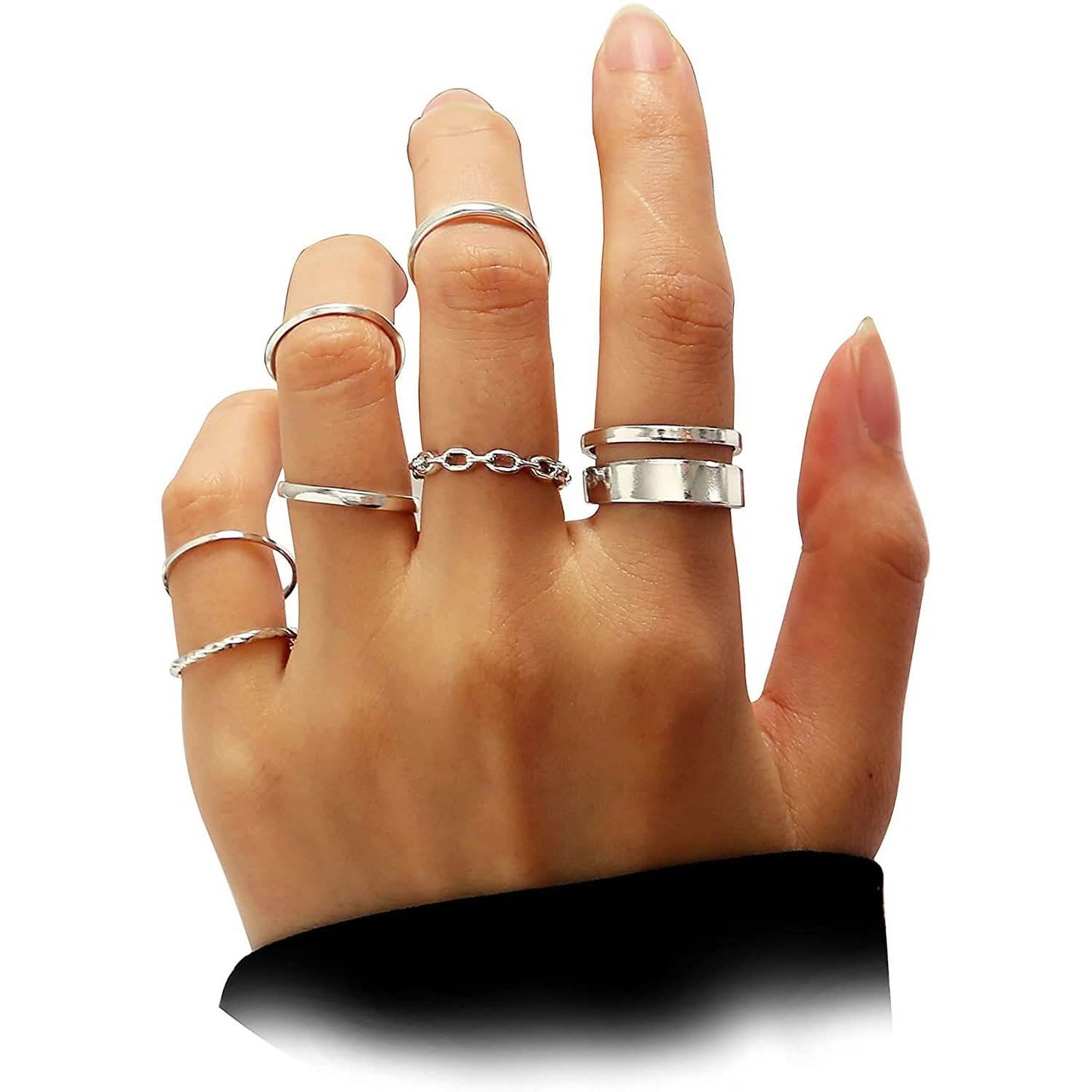 7-teilig: Damen-Goldknöchelring-Set