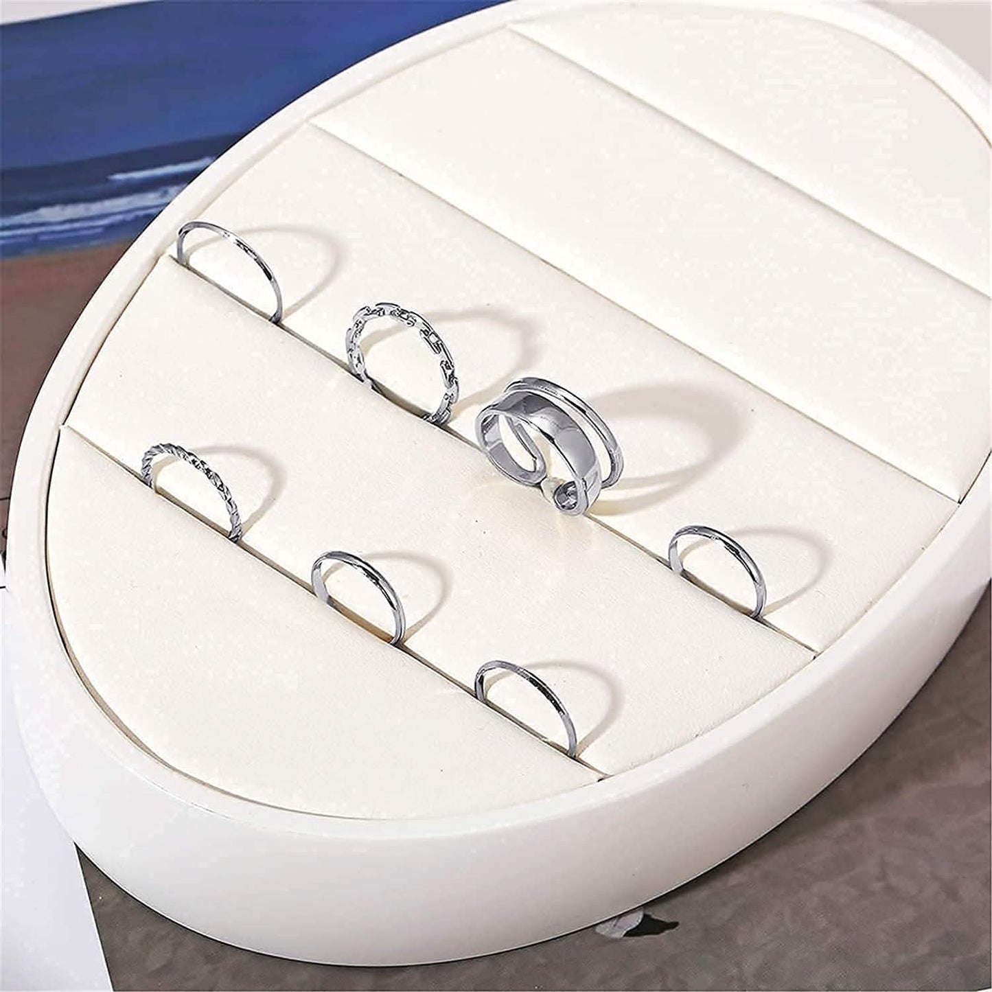 7-teilig: Damen-Goldknöchelring-Set