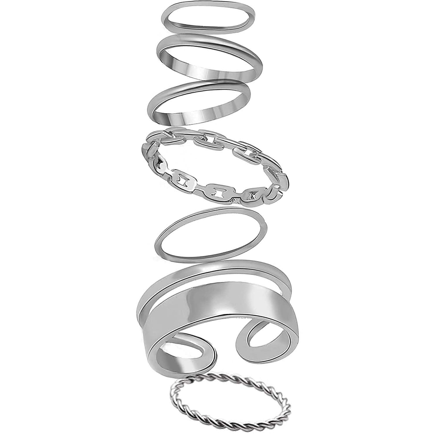 7-teilig: Damen-Goldknöchelring-Set