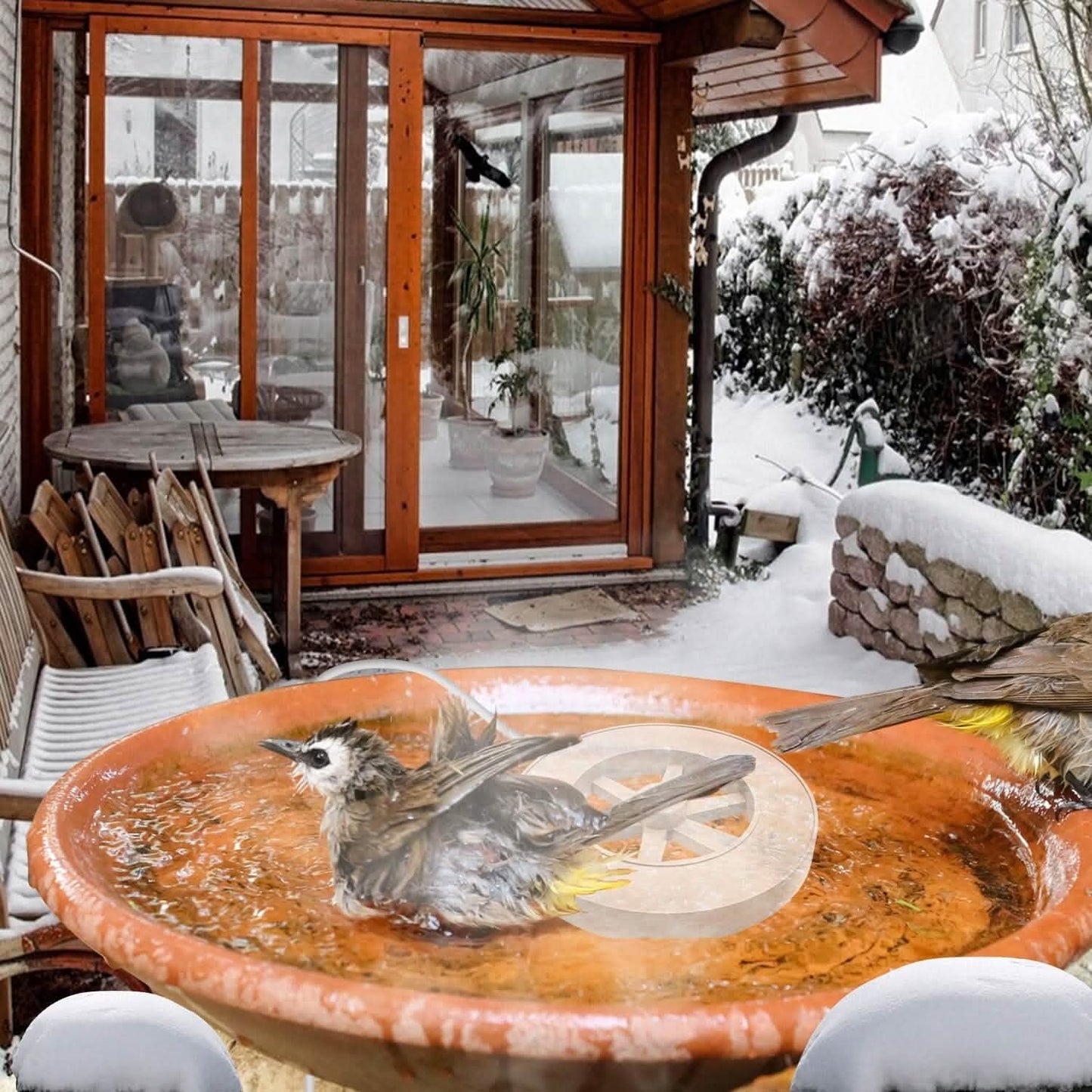 70W Vogelbad-Enteiser Aluminiumlegierung Wasserheizer mit Thermostat und automatischer Abschaltung
