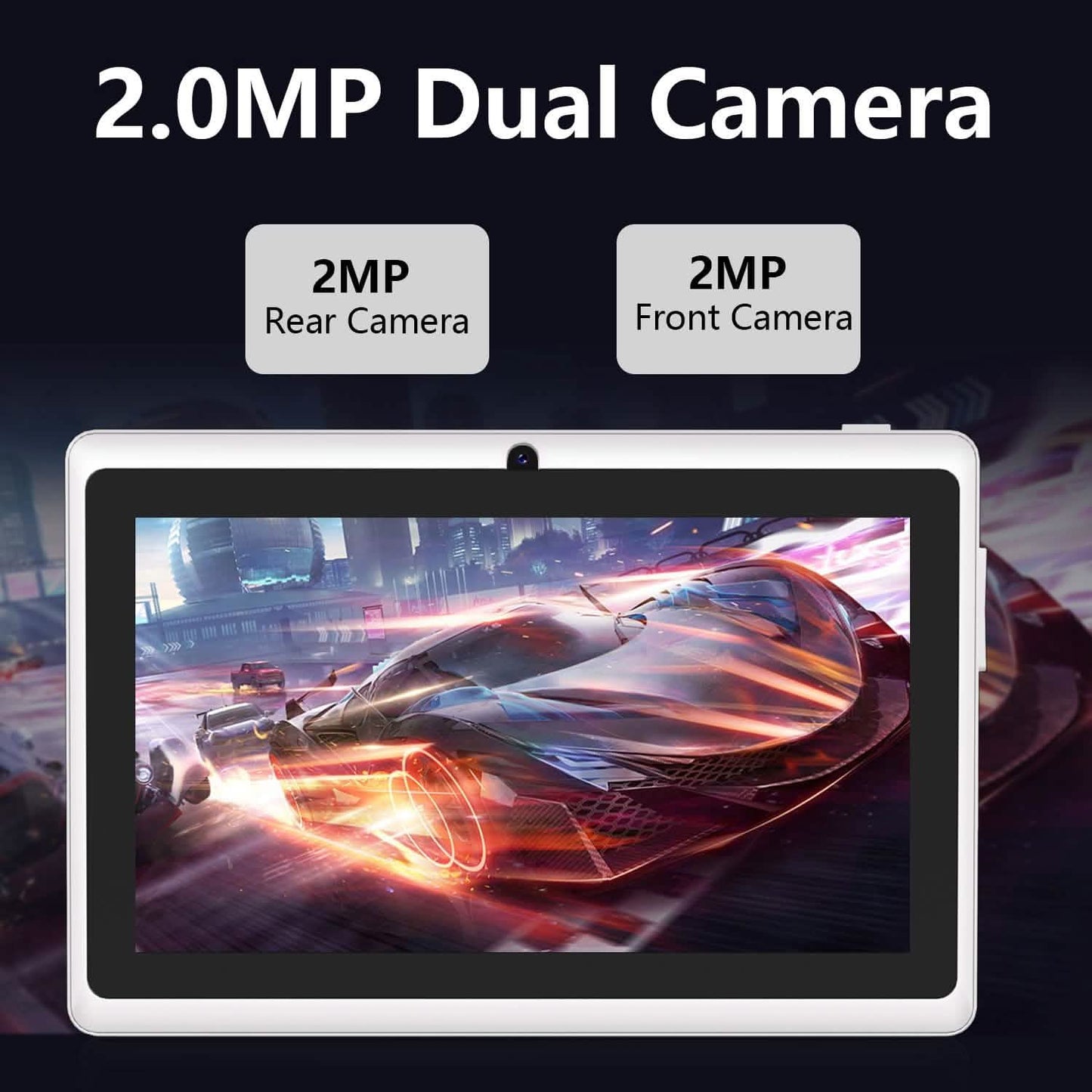 Android Tablet – 7" LCD, 2 GB RAM + 4 GB Erweiterung, 32 GB Speicher, Dual-Kameras, Wi-Fi, GPS, USB-Aufladung