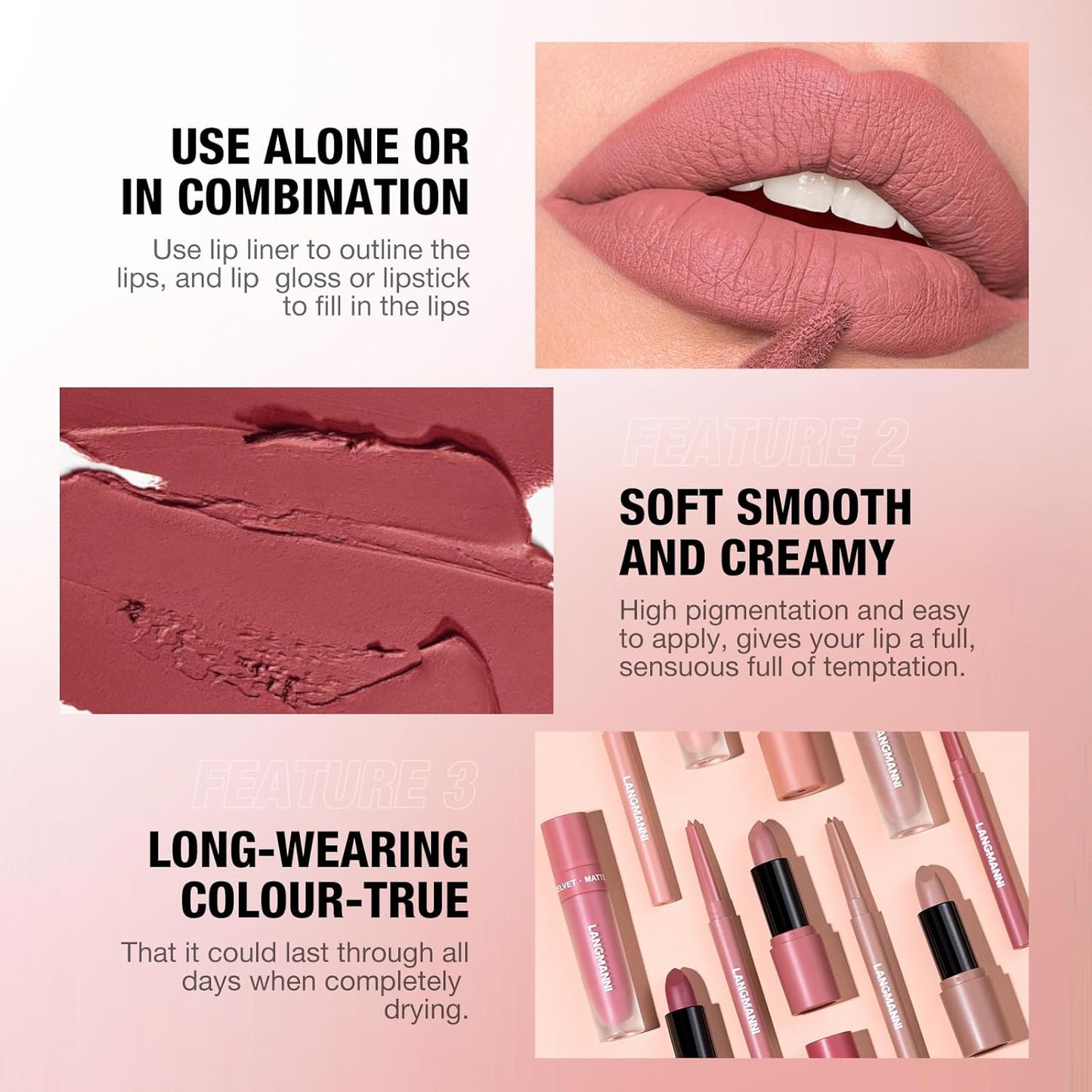 3 in 1 Matte Velvet Lip set
