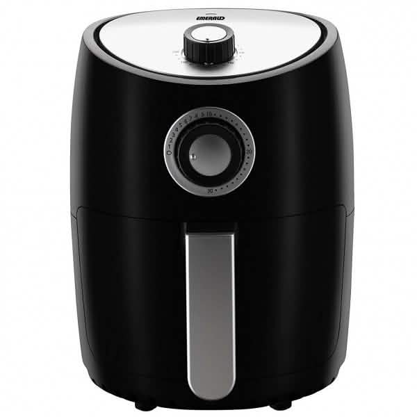 Emerald Heißluftfritteuse und Rezeptbuch, 1000 Watt, 2 Liter Rapid Air Motion mit Timer