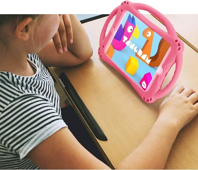 Kinderhülle für iPad Mini 5 4 3 2 1, Silikon, kindersicher & integrierter Griffständer (Neuwertiger Zustand)