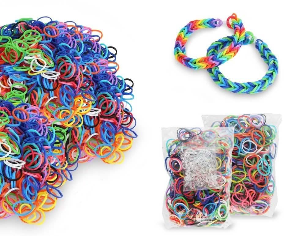 2504-teiliges Set: Bunte Silikon-Loom-Bänder mit Werkzeugen