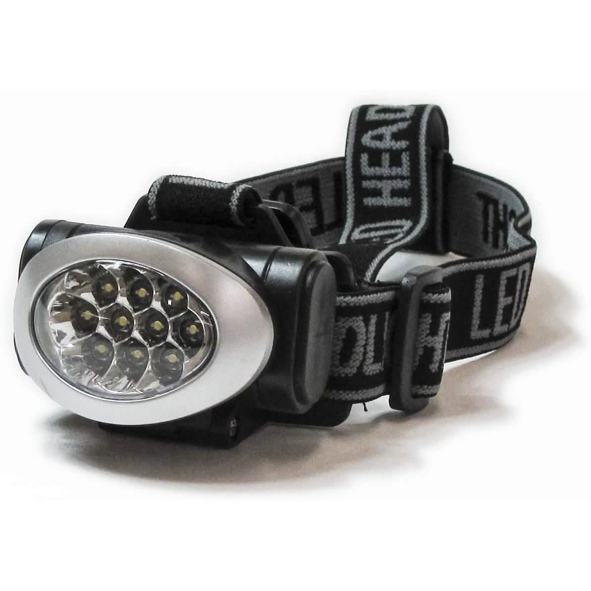 3er-Pack: Impecca Wasserfeste 20 Lumen 10 LED Stirnlampe