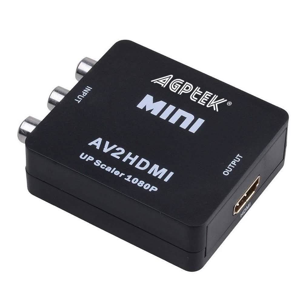 720p 1080p AGPtek Mini Composite AV CVBS 3RCA zu HDMI Video Konverter Adapter