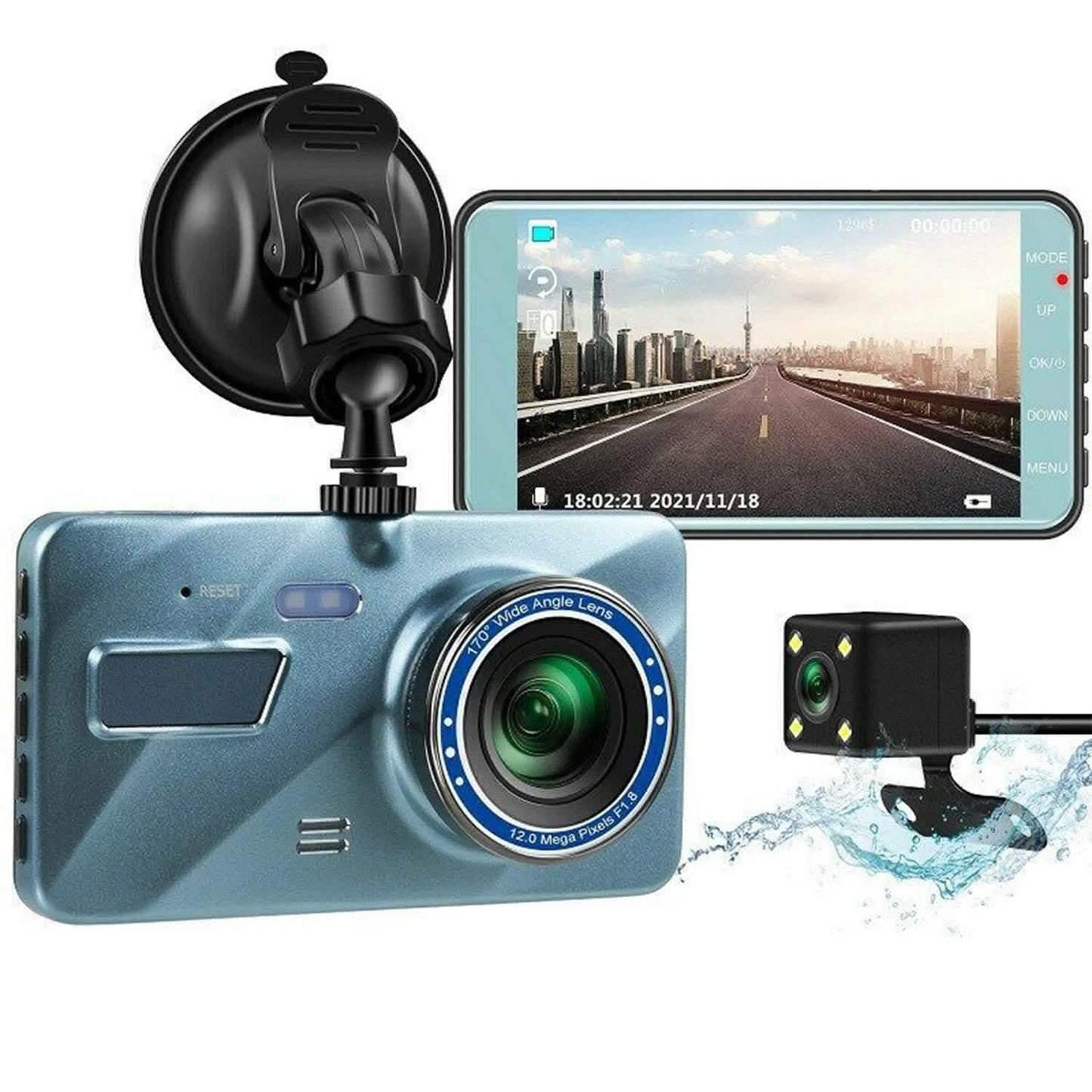 720P Dual-Dashcam-Recorder mit Bewegungserkennung