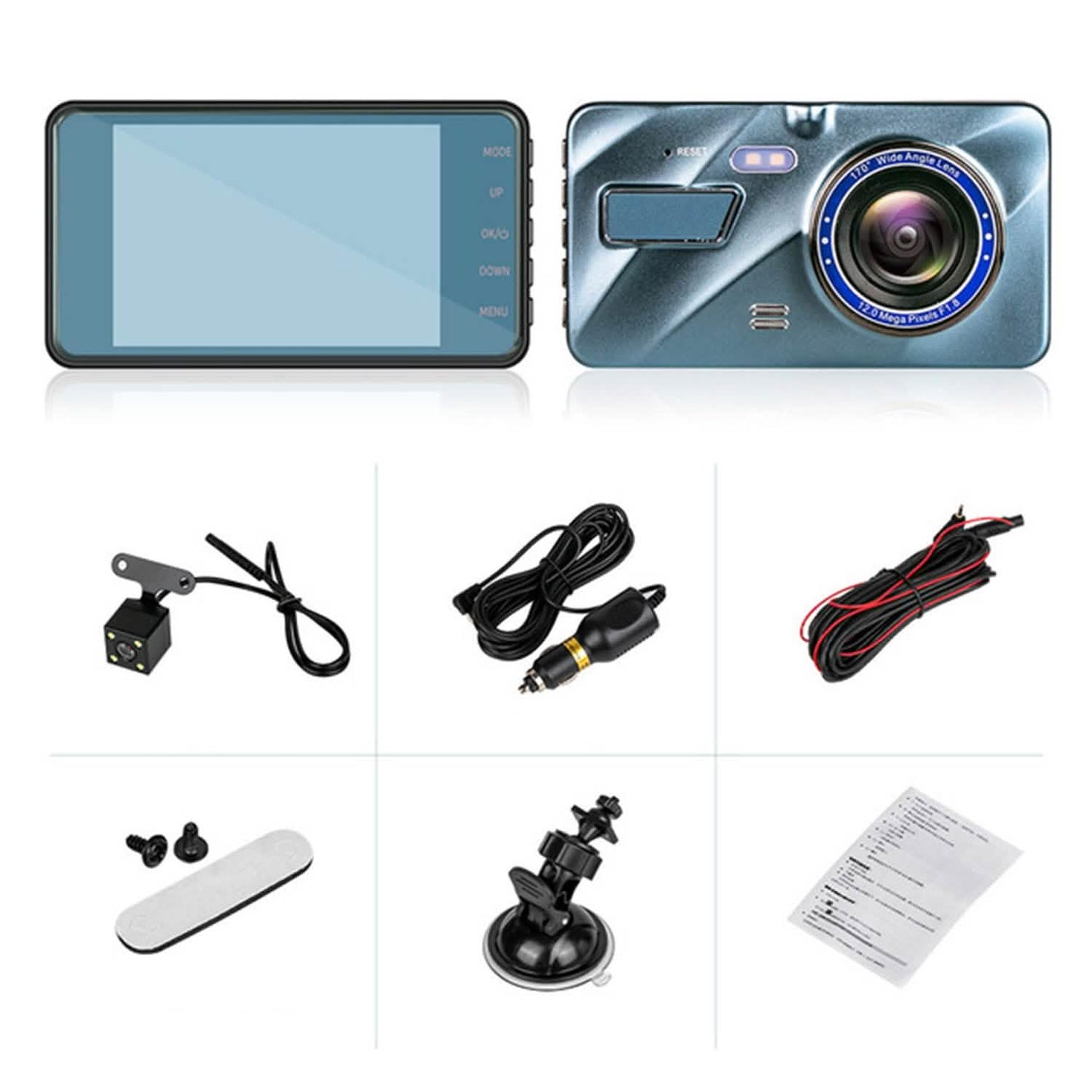 720P Dual-Dashcam-Recorder mit Bewegungserkennung