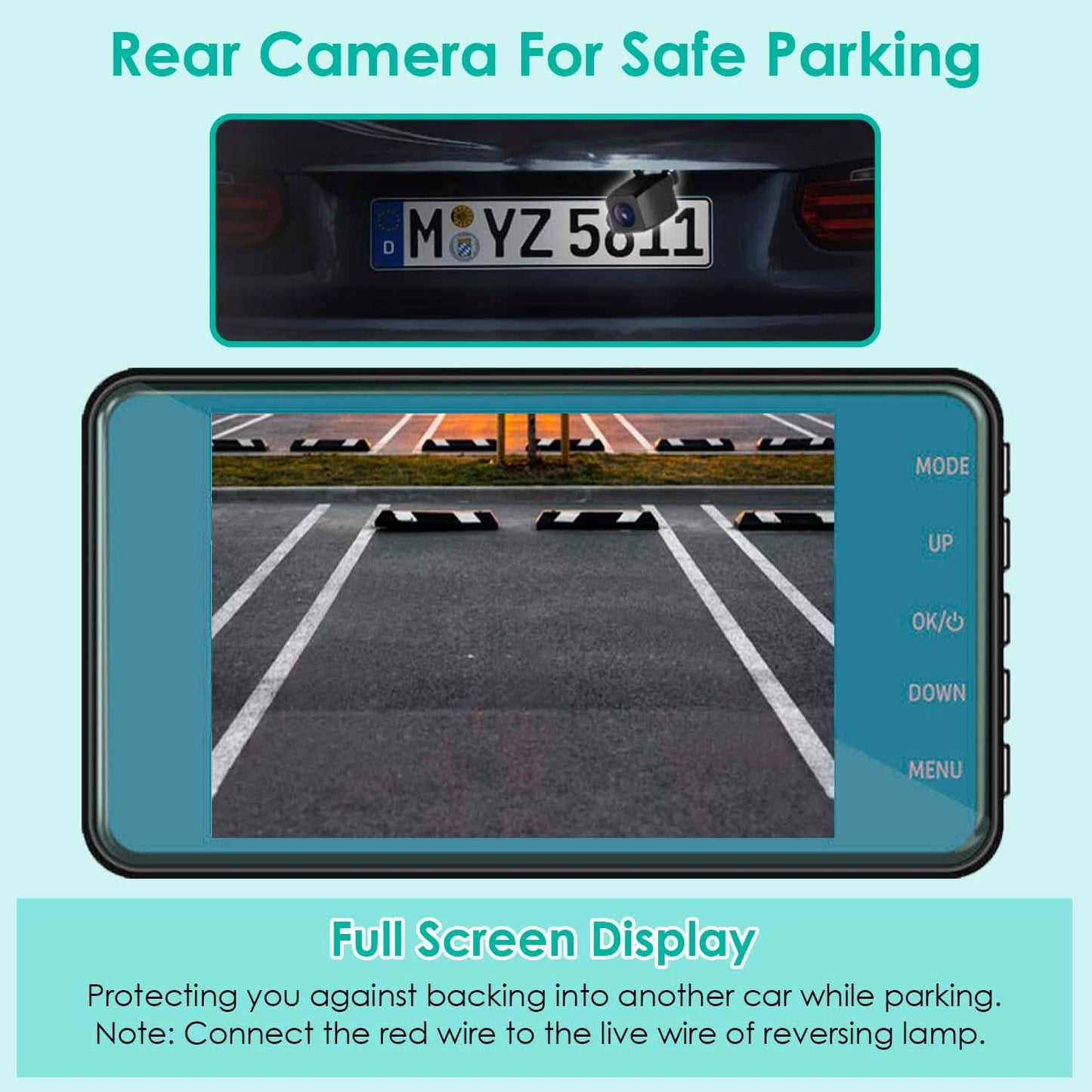 720P Dual-Dashcam-Recorder mit Bewegungserkennung
