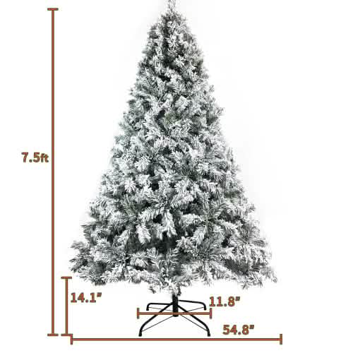 2,28 m hoher künstlicher Weihnachtsbaum mit Klappscharnieren