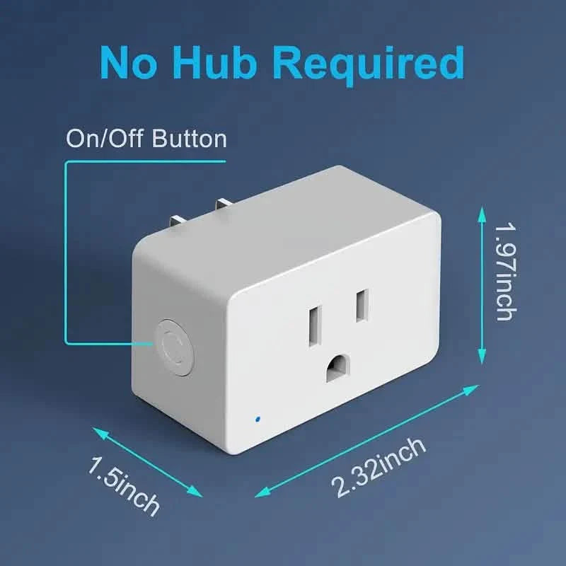 2er-Pack: WiFi Smart Plug – 15A, Timer & App-Steuerung, Funktioniert mit Alexa & Google Home