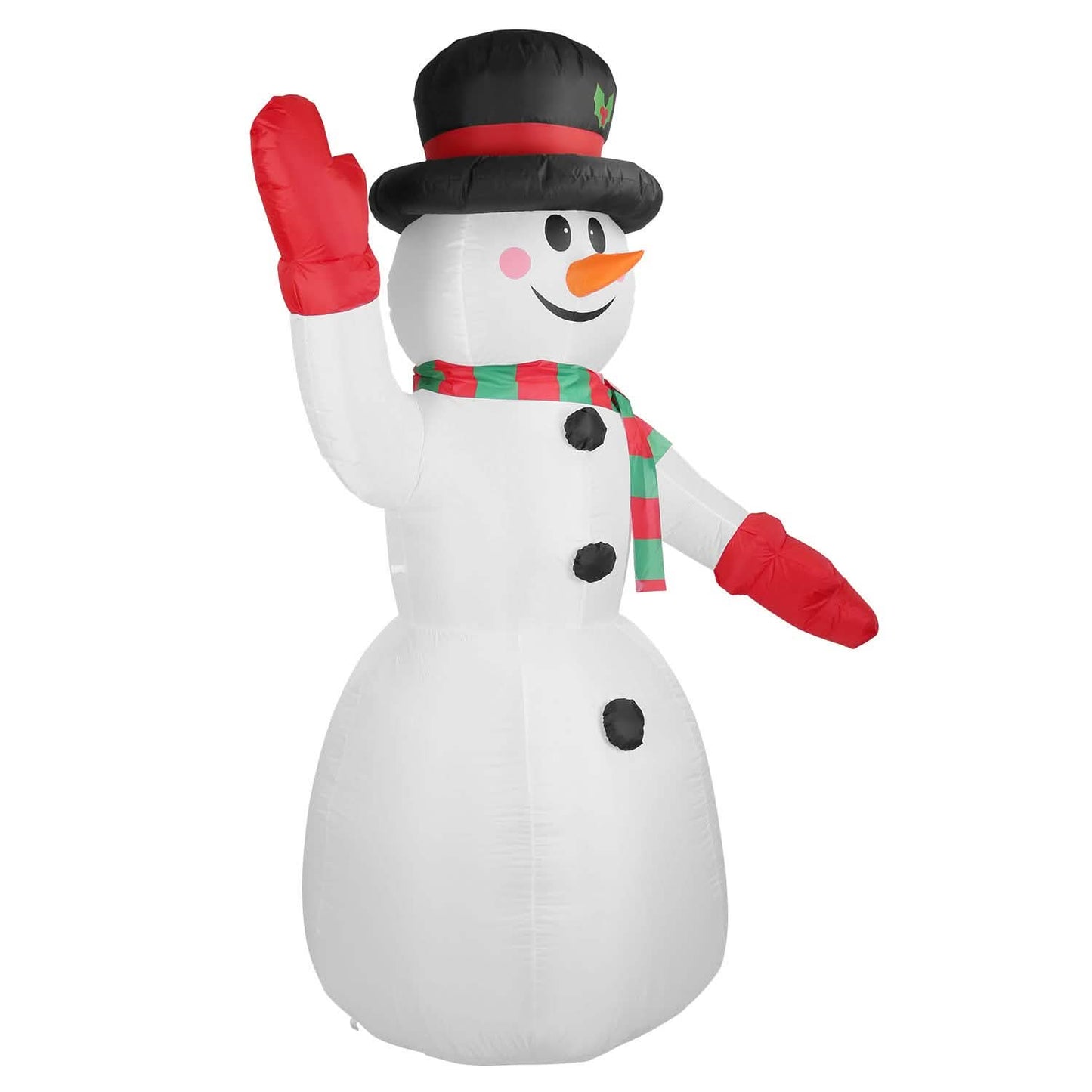 7,9ft Weihnachts-aufblasbarer Riesen-Schneemann zum Aufblasen mit LED-Lichtern, Hut und Schal