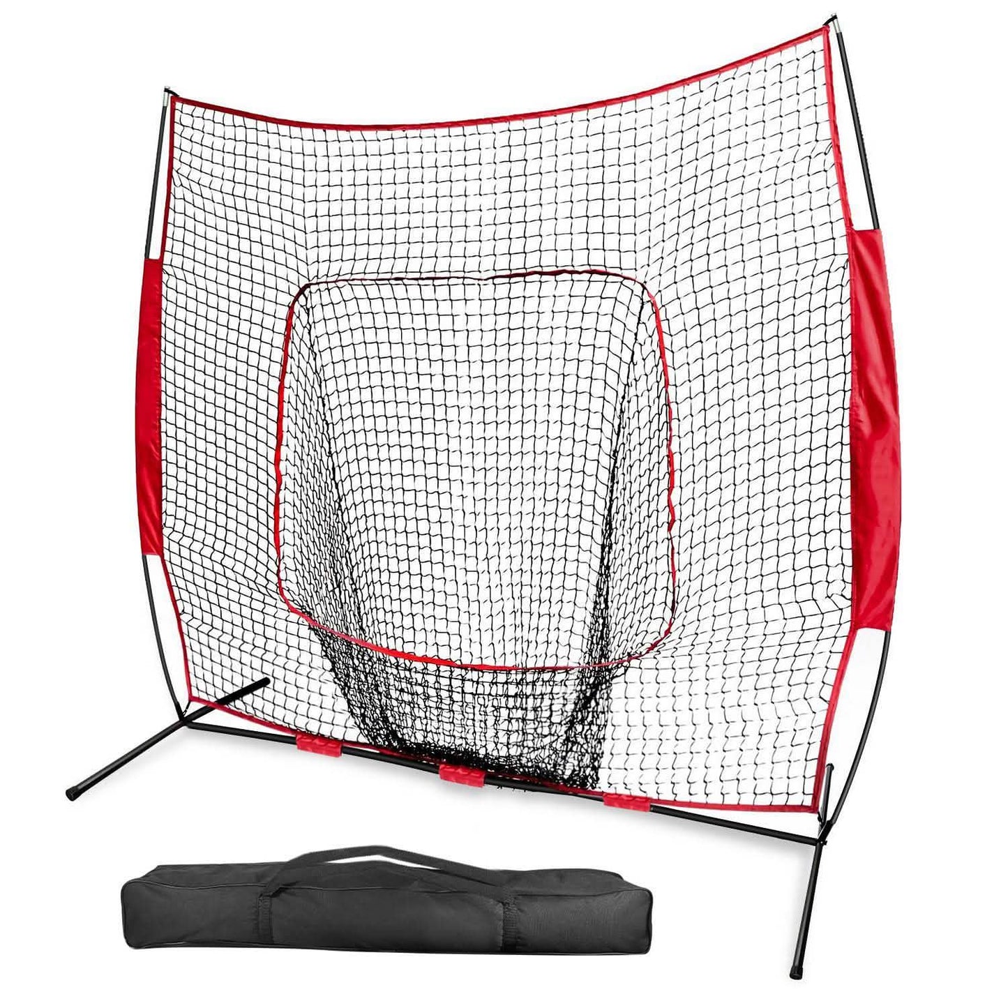 7x7ft Trainingsnetz mit Bogenrahmen-Tragetasche für Einzel- oder Mannschaftstraining