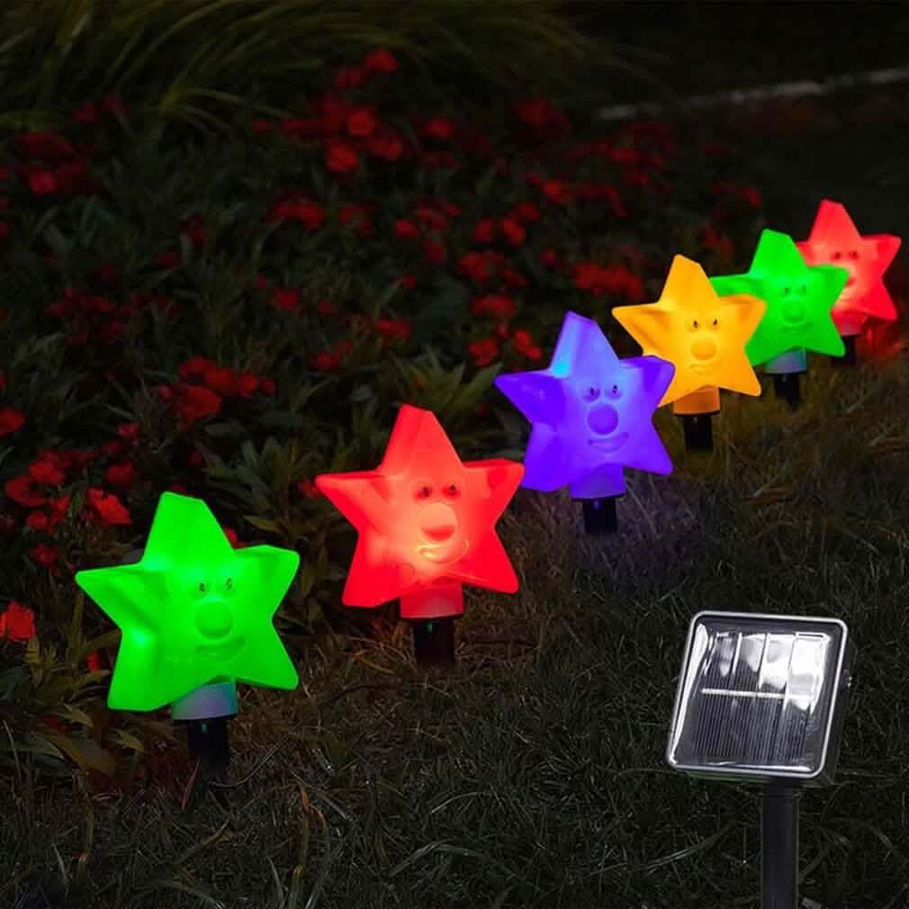 8er-Pack: Solar-Sternenlichter mit 8 Modi für Wege und Landschaftsbereiche