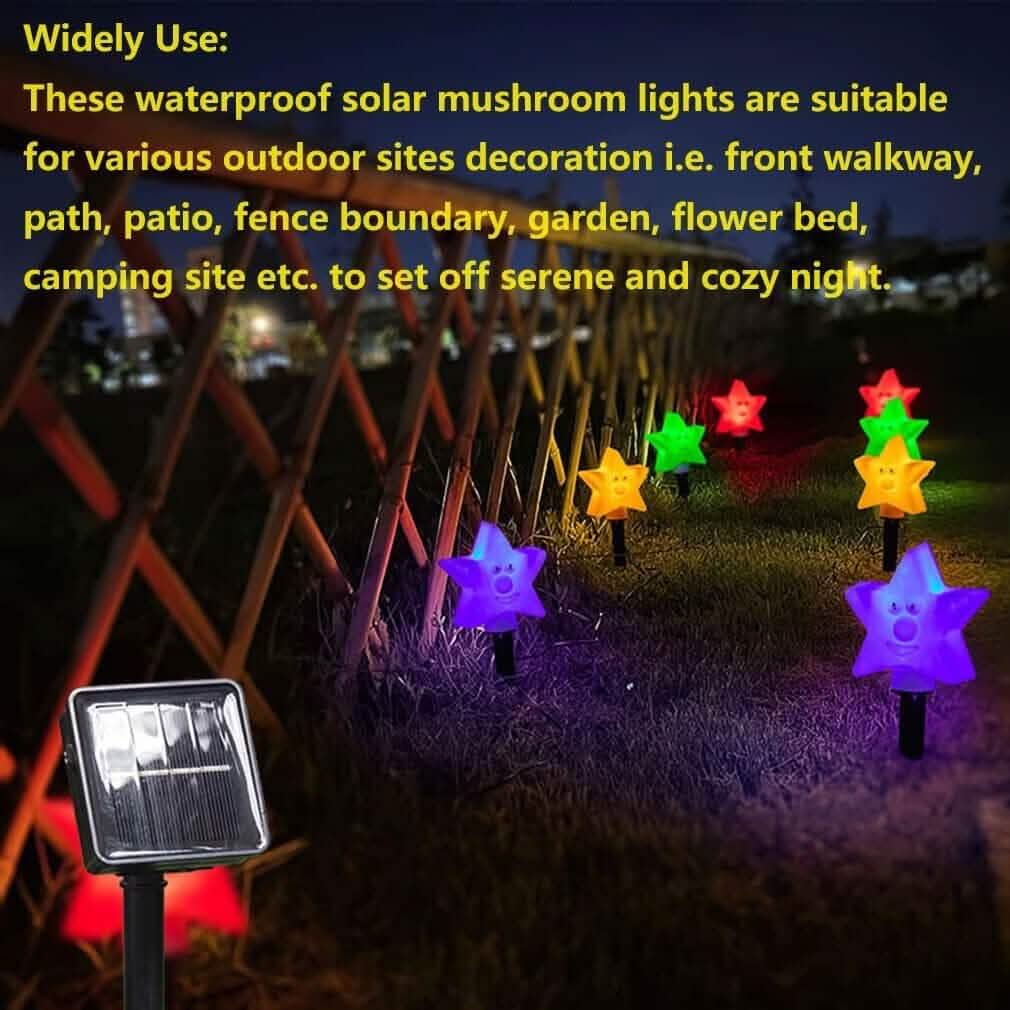 8er-Pack: Solar-Sternenlichter mit 8 Modi für Wege und Landschaftsbereiche