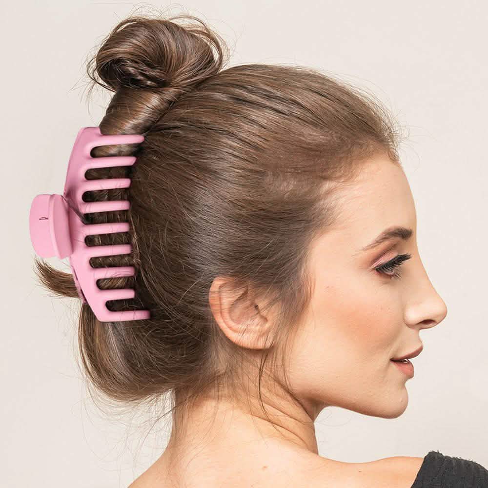 8er-Pack: Mattierte, große Haarspangen aus Acryl für Damen