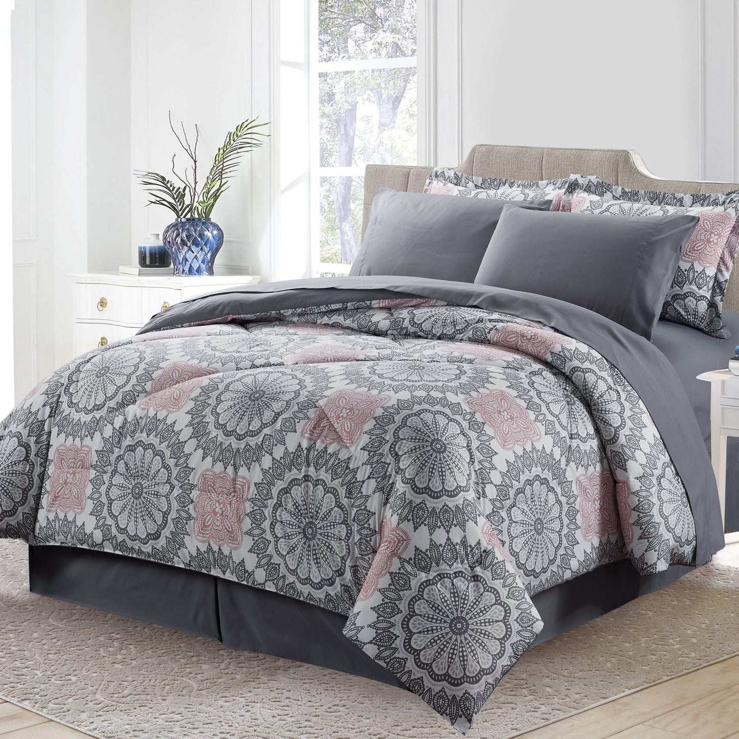 8-teilig: Down Alternative Bett-in-einer-Tasche