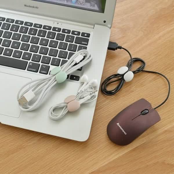 8-teilig: Tragbarer, wiederverwendbarer Kabelclip-Organizer