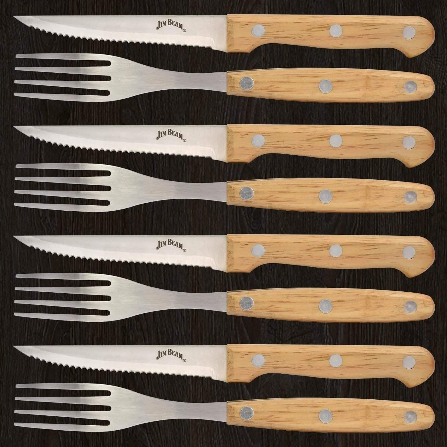 8-teiliges Set: Steakmesser- und Gabel-Set