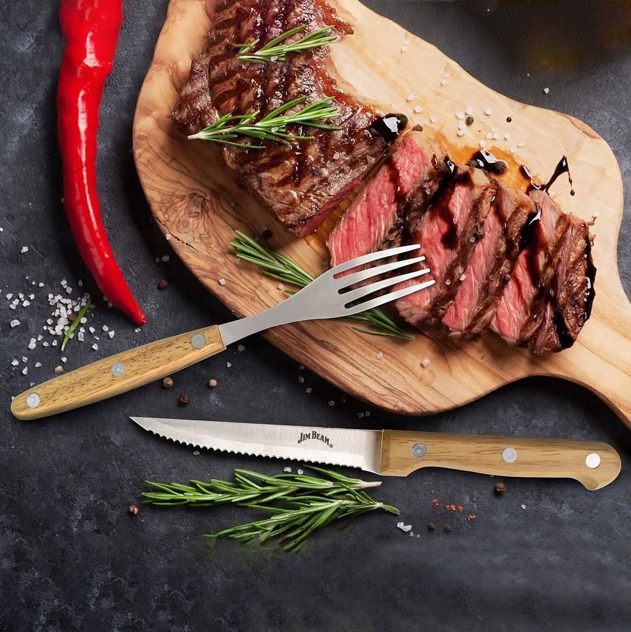 8-teiliges Set: Steakmesser- und Gabel-Set