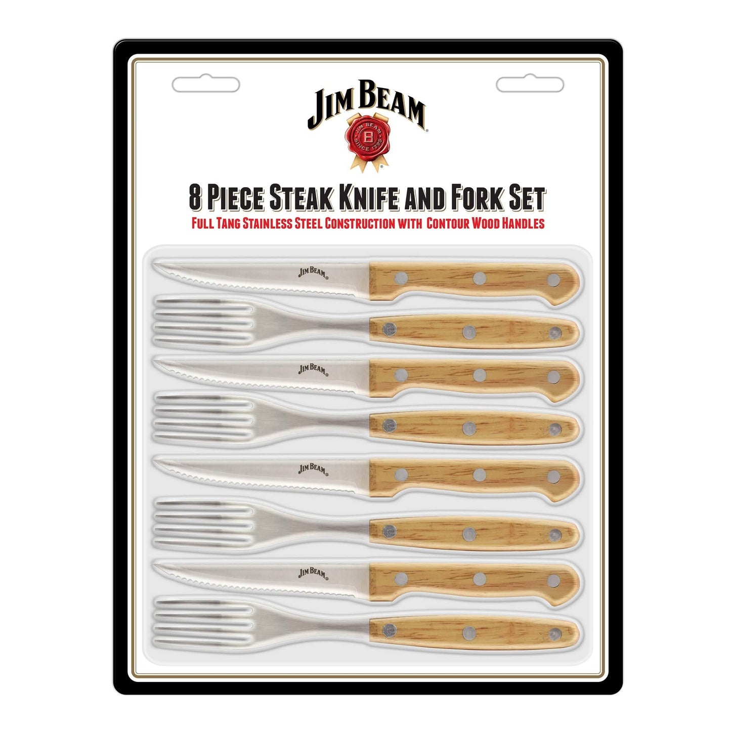 8-teiliges Set: Steakmesser- und Gabel-Set