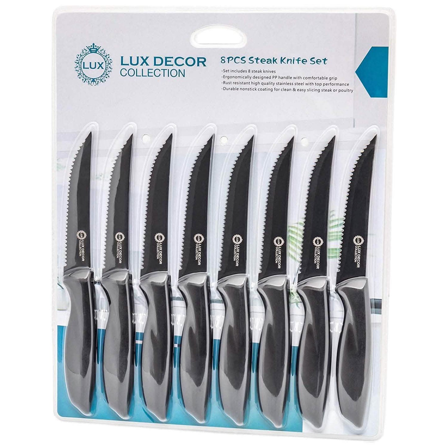 8-teiliges Set: Steakmesser Edelstahl
