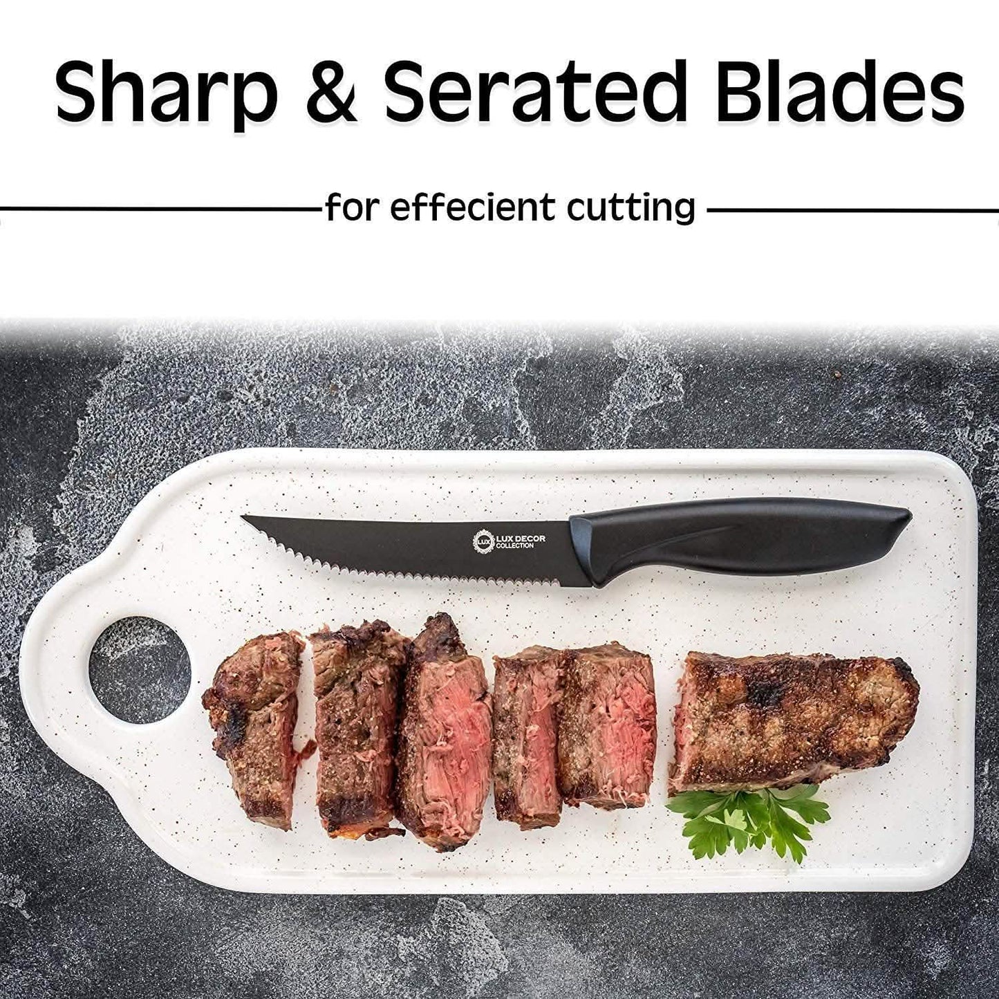 8-teiliges Set: Steakmesser Edelstahl