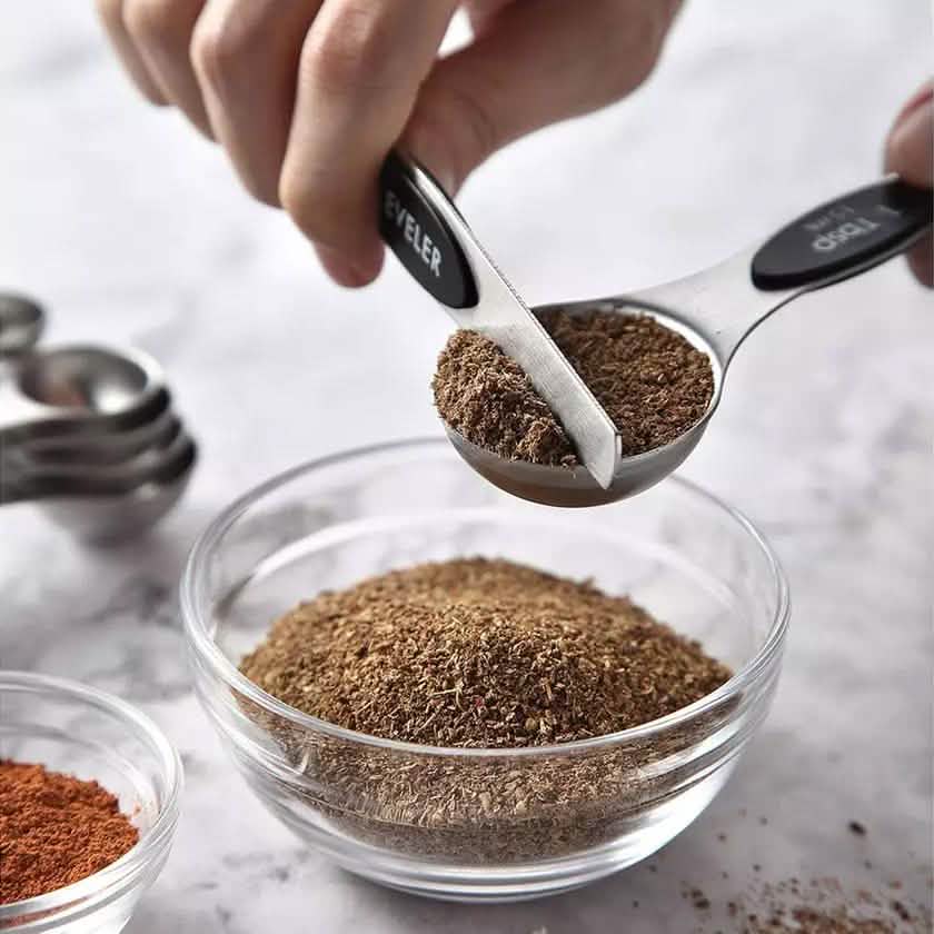 8-teilig: Magnetisches Messlöffel-Set aus Edelstahl