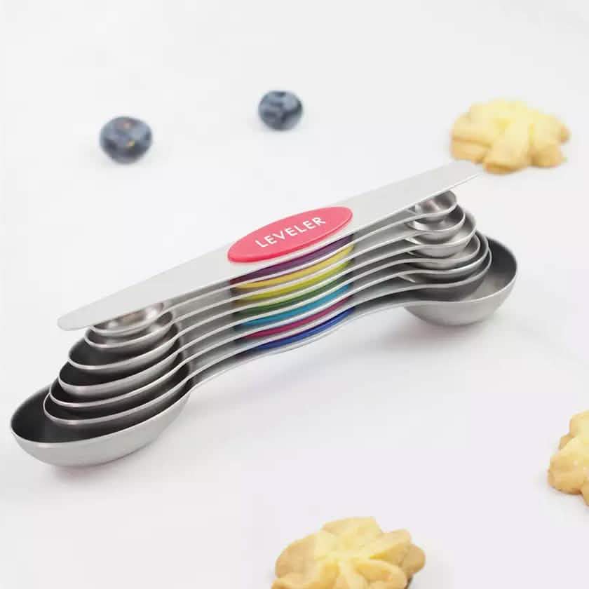 8-teilig: Magnetisches Messlöffel-Set aus Edelstahl