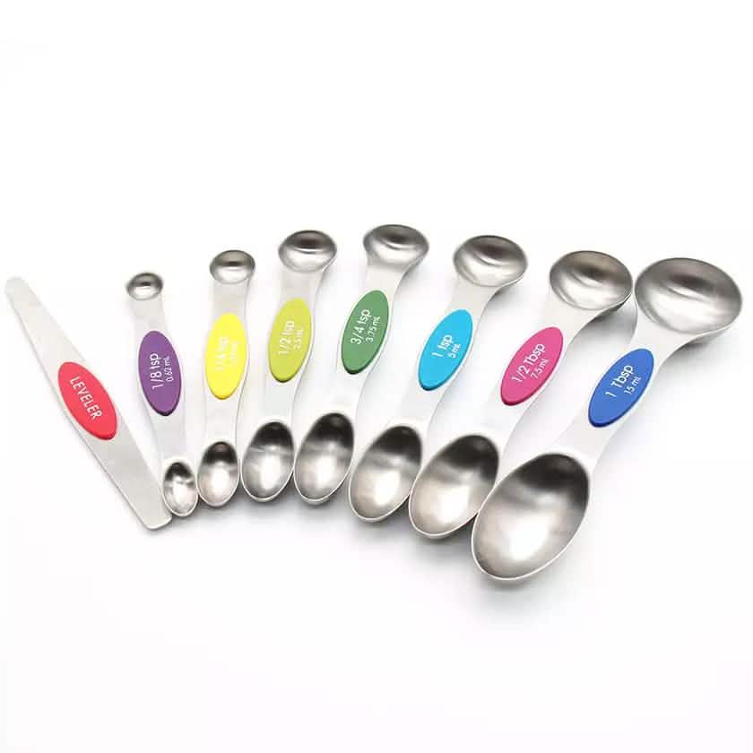 8-teilig: Magnetisches Messlöffel-Set aus Edelstahl