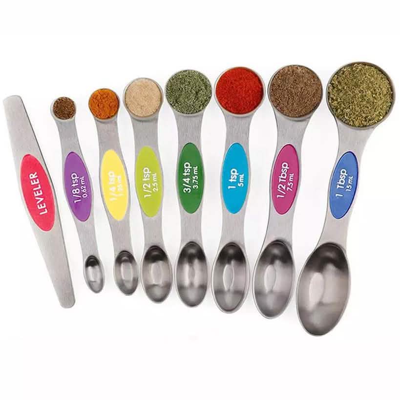 8-teilig: Magnetisches Messlöffel-Set aus Edelstahl