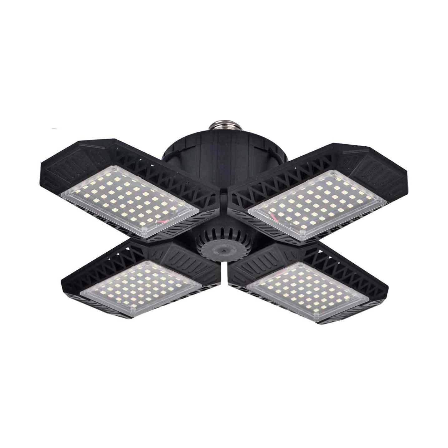 80W verformbare LED-Garagendeckenleuchten mit 4 verstellbaren Paneelen