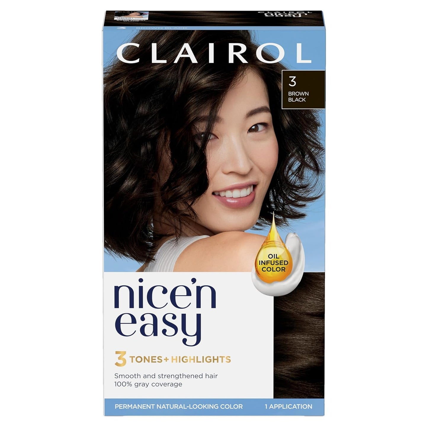 Dauerhafte Haarfarbe: 3 Nuancen + Highlights