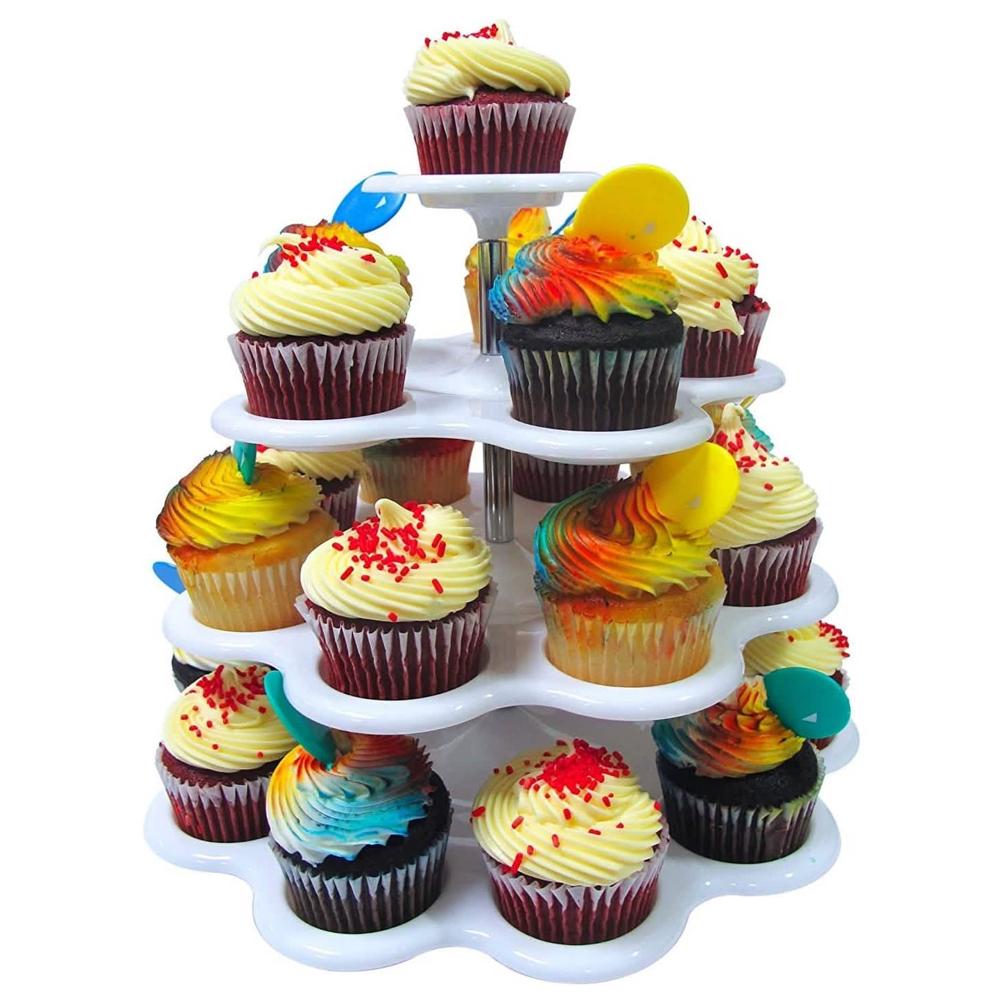 Imperial 4-stöckiger Cupcake-/Dessertständer aus Kunststoff