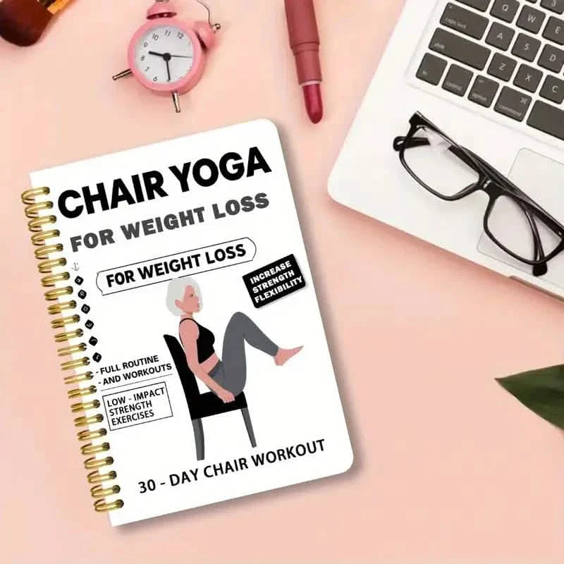 30-Tage-Stuhl-Yoga-Notizbuch | Tägliche 15-Minuten-Workouts & Anleitung