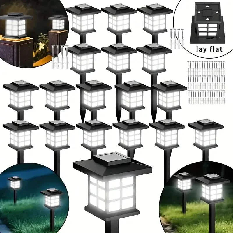 6er-Pack: Solar-Gartenleuchten warmweiß LED, 600mA, wasserdicht