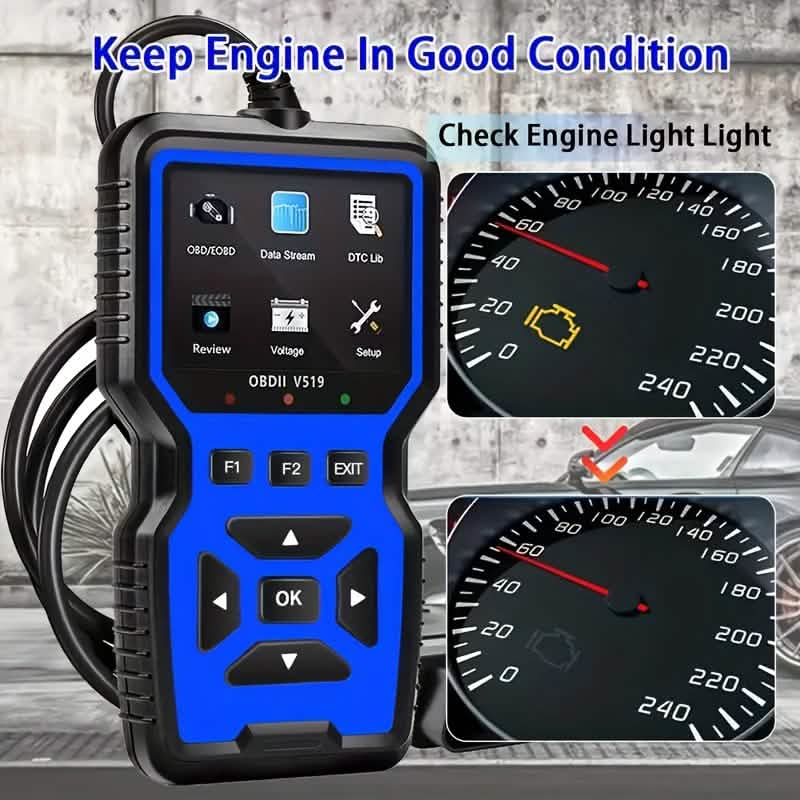 OBD2 Motordiagnosegerät – Universeller Code-Scanner (Blau)