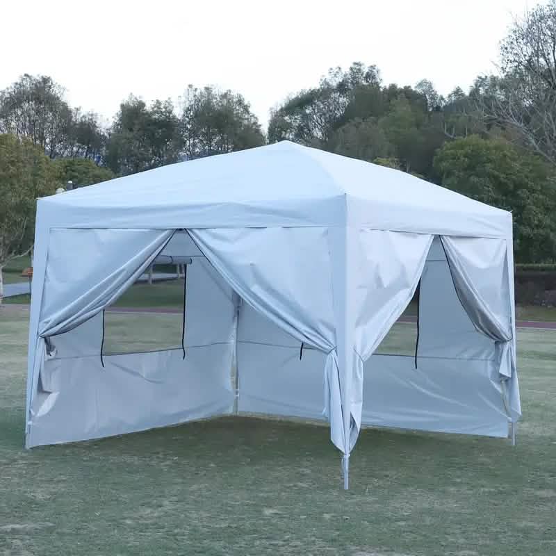 Outdoor 3x3 m Pop-Up Pavillon Zelt mit abnehmbarer Seitenwand mit Reißverschluss