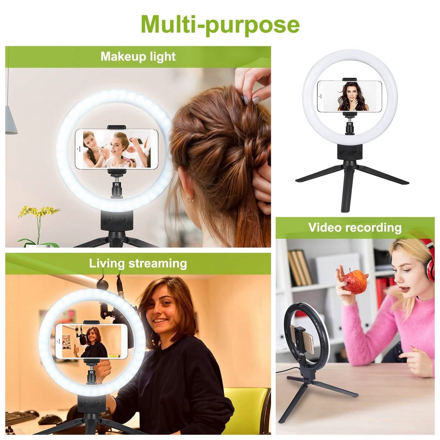 9-Zoll-dimmbare LED-Ringlampe mit Stativ