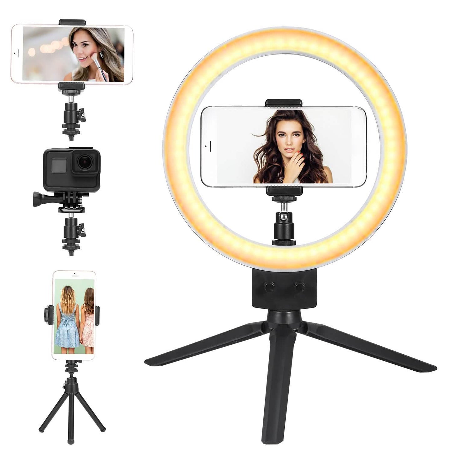 9-Zoll-dimmbare LED-Ringlampe mit Stativ