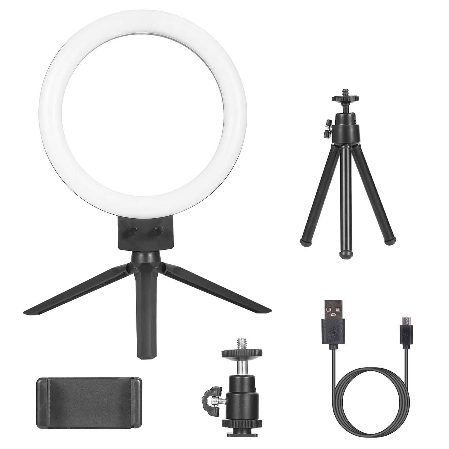 9-Zoll-dimmbare LED-Ringlampe mit Stativ