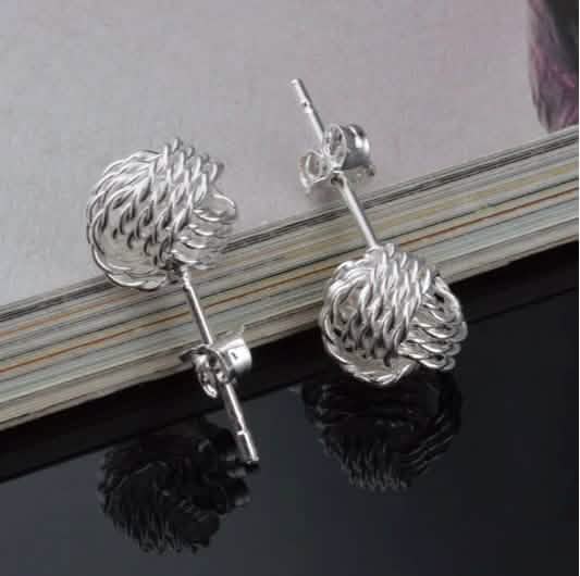 925er Silber Love Nut Ohrstecker